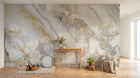 Design D0312 — Papier peint Marbre Blanc Classique - Collection 2 — Novomur