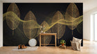 Design D0336 — Papier peint Art Déco Éventails et Or - Collection 1 — Novomur