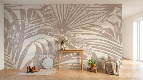 Design D0340 — Papier peint Palmier Tropical Vert - Collection 2 — Novomur