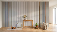Échantillon, Design D0361, Papier peint panoramique Bois Rustique Blanchi - Sur mesure