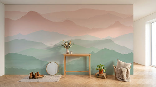 Design D0438 — Papier peint Paysage Montagne Minimaliste - Collection 1 — Novomur