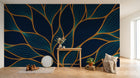 Design D0450 — Papier peint Art Déco Éventails et Or - Collection 1 — Novomur