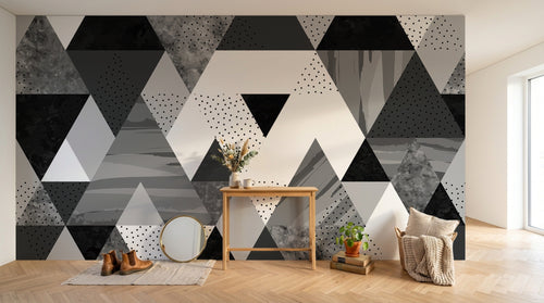Design D0495 — Papier peint Géométrique Triangles et Losanges - Collection 2 — Novomur