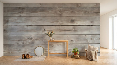 Design D0888 — Papier peint Bois Rustique Blanchi — Novomur