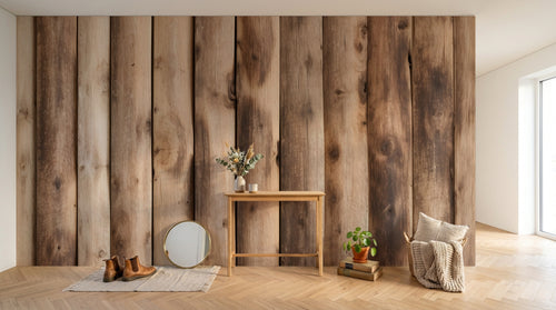 Design D0995 — Papier peint Bois Rustique Brun - Collection 2 — Novomur