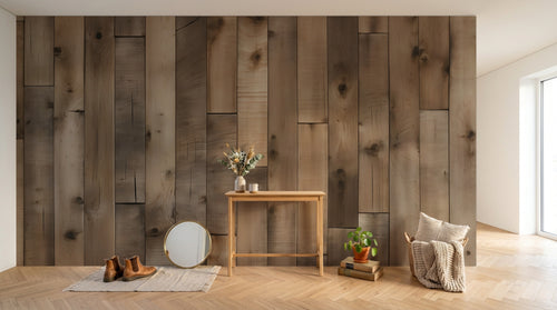 Design D0996 — Papier peint Bois Rustique Brun - Collection 2 — Novomur