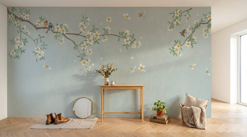 Design E0277 — Papier peint Cerisier en Fleurs — Novomur