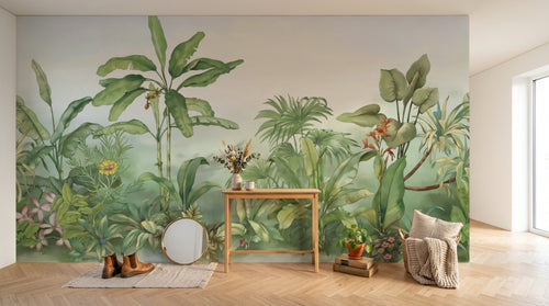 Design E0285 — Papier peint Palmier Tropical & Jungle Dense — Novomur