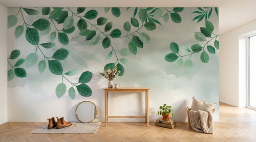 Design E0961 — Papier peint Eucalyptus Botanique Sauge — Novomur