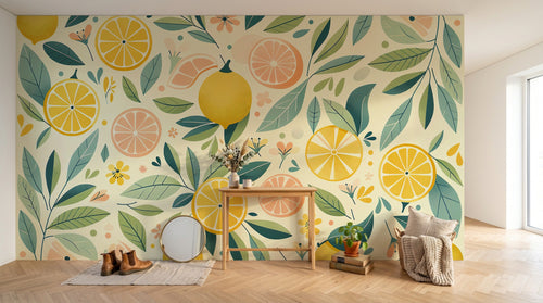 Design F0043 — Papier peint Fruits Agrumes - Collection 2 — Novomur