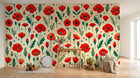 Design F0403 — Papier peint Coquelicots et Fleurs Sauvages — Novomur