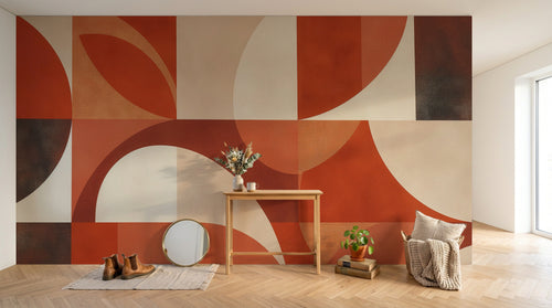 Design F0678 — Papier peint Art Abstrait Bauhaus Coloré - Collection 1 — Novomur