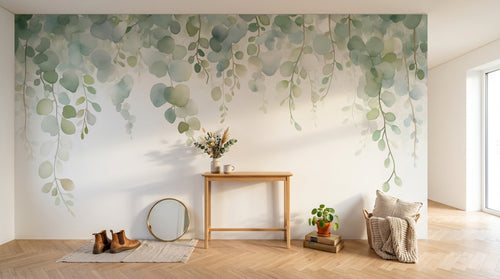 Design F0714 — Papier peint Eucalyptus Botanique Sauge — Novomur