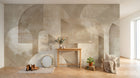 Design F0736 — Papier peint Art Abstrait Bauhaus Beige - Collection 1 — Novomur