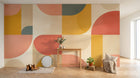 Design F0842 — Papier peint Art Abstrait Bauhaus Coloré - Collection 1 — Novomur