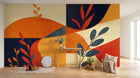 Design F0988 — Papier peint Botanique Feuilles Dorées — Novomur