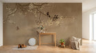 Design FC026 — Papier peint Chinoiserie prunier en fleurs et oiseaux — Novomur