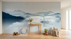 Design FC183 — Papier peint Paysage encre asiatique montagnes lac — Novomur