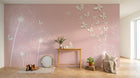 Design FC240 — Papier peint Pissenlits blancs papillons rose pale — Novomur