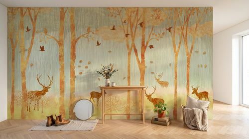 Design FC314 — Papier peint Forêt Pins et Sapins - Collection 2 — Novomur