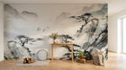 Design FC570 — Papier peint Pins montagnes brumeuses style chinois — Novomur