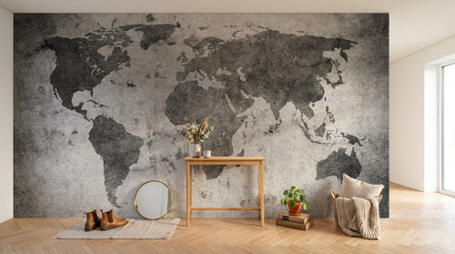Design SD0100 — Papier peint Carte du Monde — Novomur