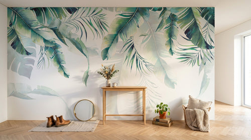 Design SD0116 — Papier peint Palmier Tropical Vert - Collection 1 — Novomur
