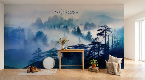 Design SD0214 — Papier peint Paysage Montagne Réaliste — Novomur