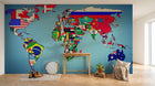 Design SD0368 — Papier peint Carte du Monde — Novomur