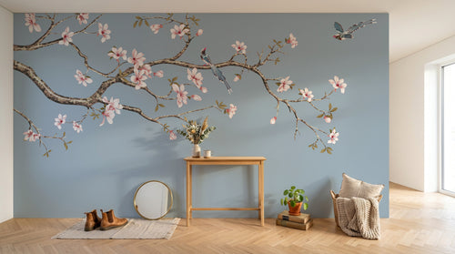 Design SD0466 — Papier peint Cerisier Rose — Novomur