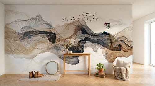 Design SD0472 — Papier peint Paysage Montagne Réaliste — Novomur