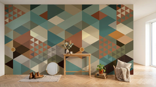 Design SD0629 — Papier peint Art Abstrait Bauhaus Coloré - Collection 2 — Novomur