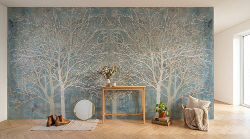 Design SK0338 — Papier peint Forêt Pins et Sapins - Collection 1 — Novomur