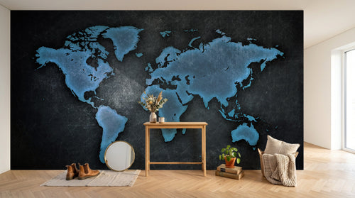 Design SK0525 — Papier peint Carte du Monde — Novomur