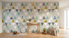 Design SK0624 — Papier peint Géométrique Triangles et Losanges - Collection 2 — Novomur