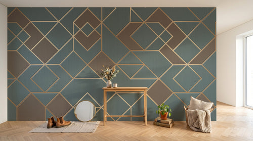 Design SK0699 — Papier peint Géométrique Triangles et Losanges - Collection 1 — Novomur