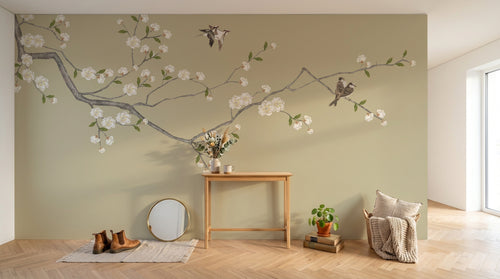 Design SK0756 — Papier peint Cerisier en Fleurs — Novomur