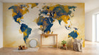 Design SK0872 — Papier peint Carte du Monde — Novomur