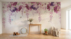 Design SL0202 — Papier peint Pivoines glycine cascade rose violet — Novomur