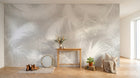 Design SL0279 — Papier peint Plumes blanches duveteuses fond gris — Novomur