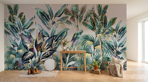 Design SL0344 — Papier peint Palmier Tropical & Jungle Dense — Novomur