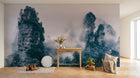 Design SL0531 — Papier peint Paysage karstique chinois pics brume — Novomur