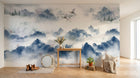 Design SL0635 — Papier peint Nuages montagnes grues paysage chinois — Novomur