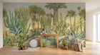 Design SL0708 — Papier peint Cactus agaves desert botanique aquarelle — Novomur