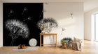 Design ZX0420 — Papier peint Pissenlits noir blanc divise abstrait — Novomur