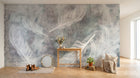 Design ZX0688 — Papier peint Plumes blanches contour bleu fond grunge — Novomur