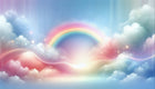 Design A0001 — Papier peint panoramique Arc en Ciel Bébé - Collection 1 - Sur mesure — design seul — Novomur