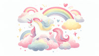 Échantillon — Design A0012 — Papier peint Licorne Enfant - Sur mesure