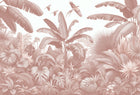Design A0034 — Palmier Tropical Vintage Sépia — design seul — Novomur