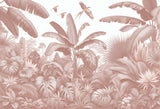 Échantillon Papier peint Palmier Tropical Vintage Sépia - Sur mesure — A0034